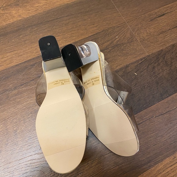 CatWalk Clear Mule Heels - Picture 4 of 6